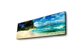 Wallity Lienzo Decorativo Iluminado con LEDs 30x90 cm Multicolor